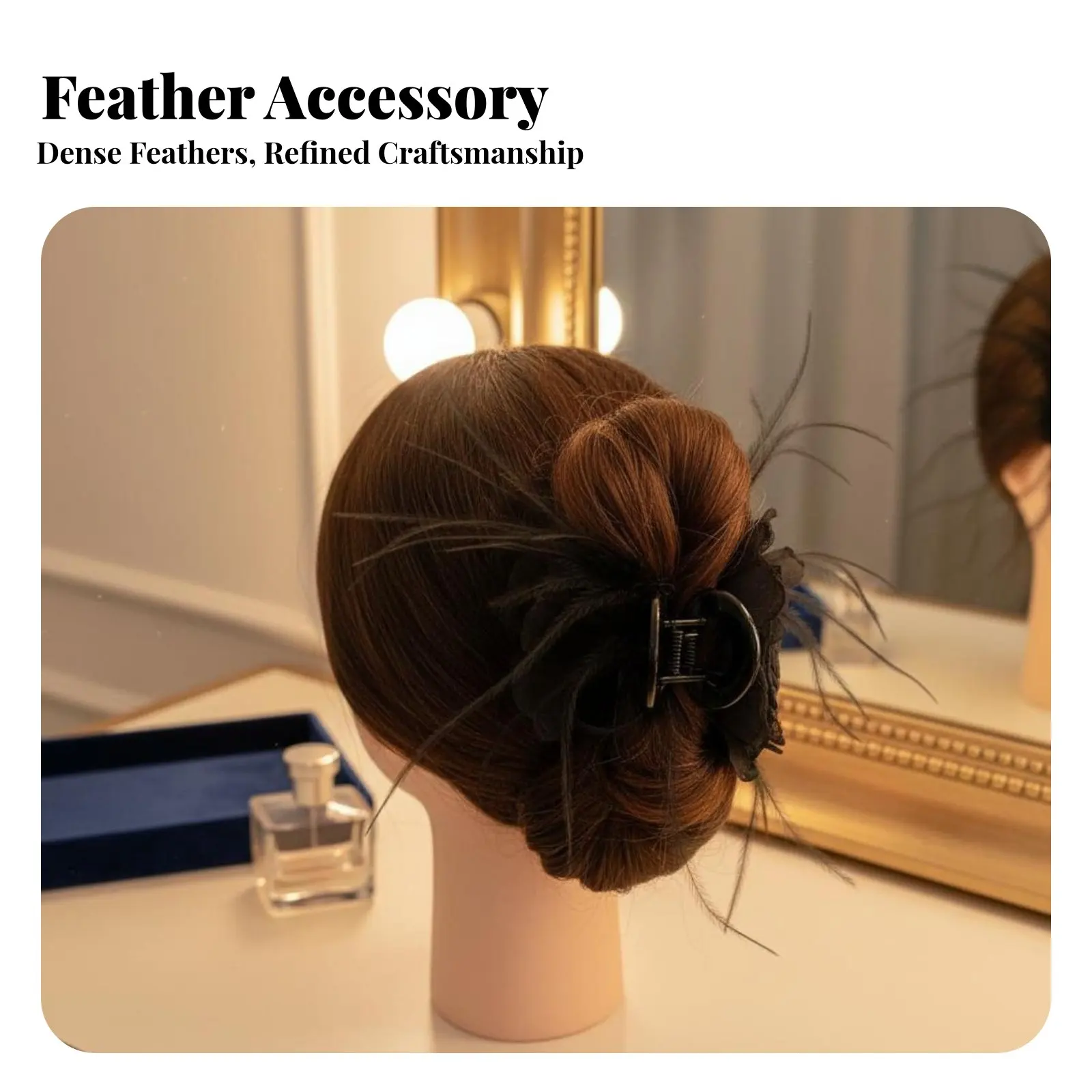 Feather Grip Fastener Updo Styling Large Hair Grip Feathery Jaw Fastener Elegant Design Feathery Hair Jaw Versatile
Feather Grip Fastener Updo Styling Large Hair Grip Feathery Jaw Fastener Elegant Design Feathery Hair Jaw Versatile