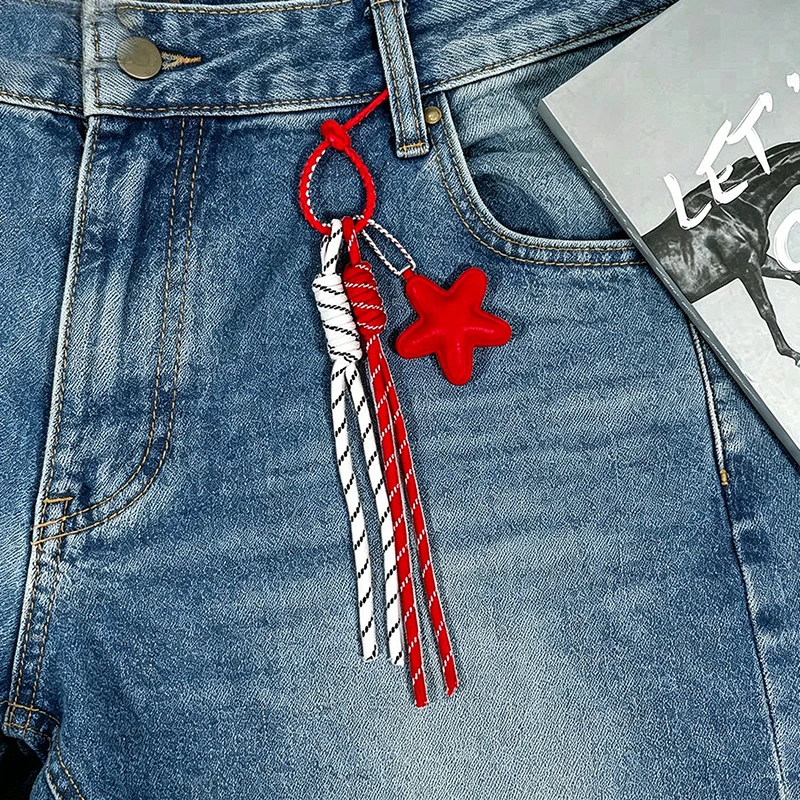 Colorful Hand Braided Rope Roman Knot Keychain Pendant Sweet Leather Star Charm Bag Fashion Hanging Ornaments Car Keyring Gifts
Colorful Hand Braided Rope Roman Knot Keychain Pendant Sweet Leather Star Charm Bag Fashion Hanging Ornaments Car Keyring Gifts