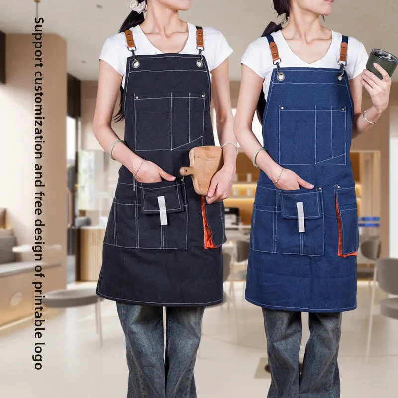 Denim Canvas Work Apron Stylish Barista Hairdresser Kitchen Household Simple Modern Uniform
Denim Canvas Work Apron Stylish Barista Hairdresser Kitchen Household Simple Modern Uniform