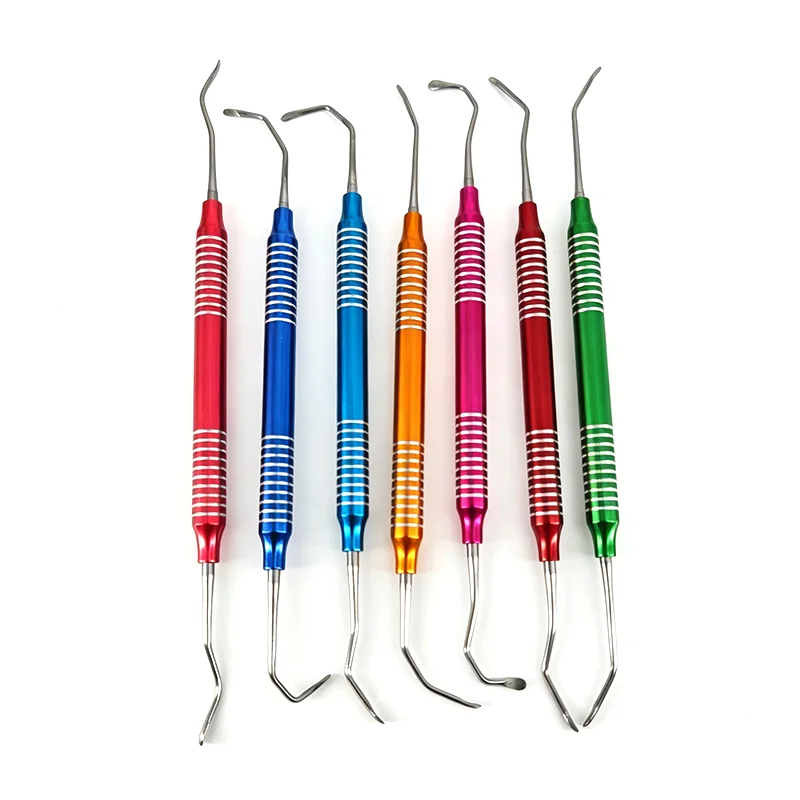 7PCS/SET Dental Implant Sinus Lift Elevator Tool Double-ended Instrument Colorful Handle Dentist Gracey Bone Curettes Set
7PCS/SET Dental Implant Sinus Lift Elevator Tool Double-ended Instrument Colorful Handle Dentist Gracey Bone Curettes Set