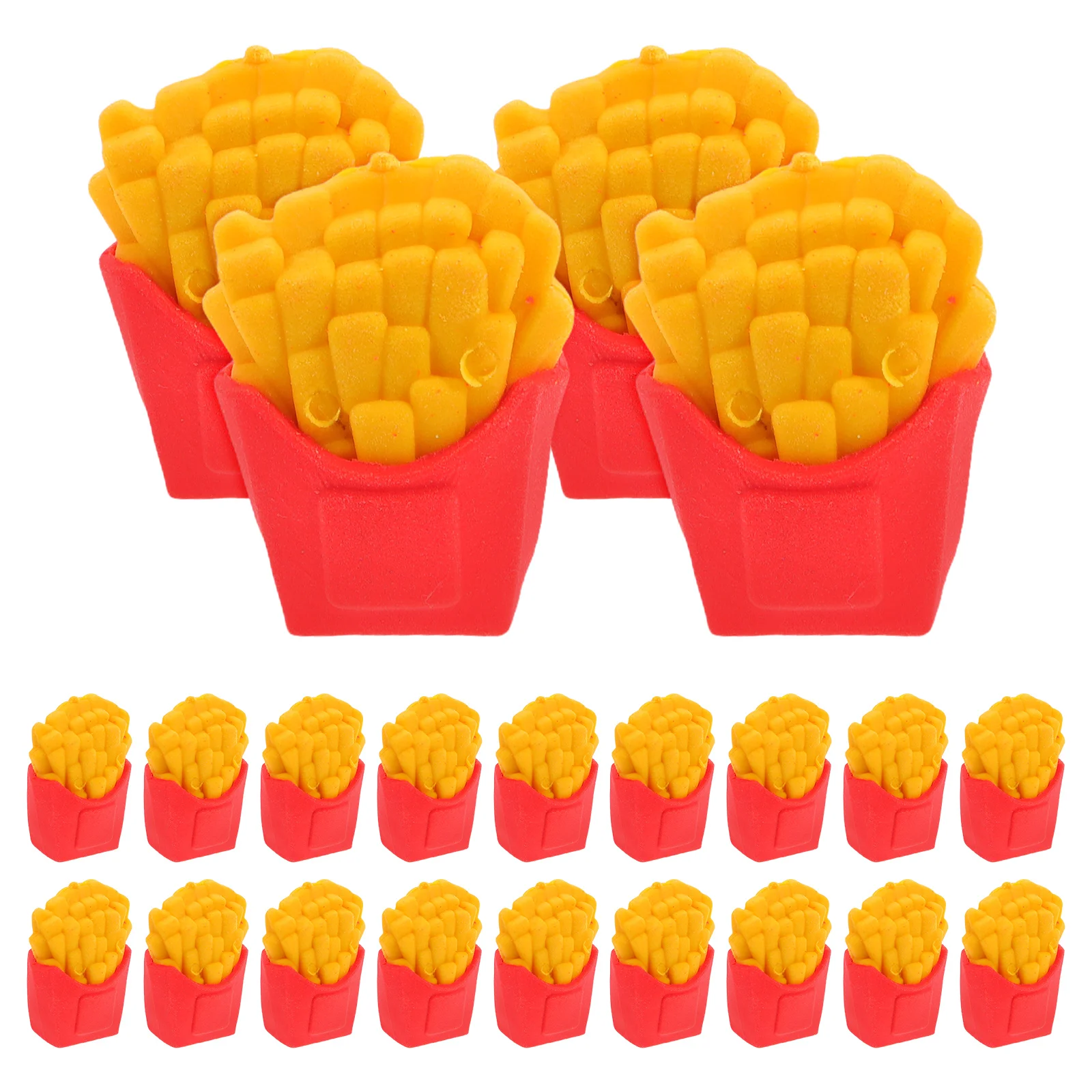 30pcs French Fries Eraser Cute Cartoon School Supplies Reliable Material Longlasting Study Reward Kids Mini Food Erasers Girls
30pcs French Fries Eraser Cute Cartoon School Supplies Reliable Material Longlasting Study Reward Kids Mini Food Erasers Girls