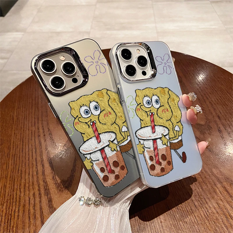 New Cute S-SpongeBob Case For iPhone 15 14 13 12 11 Pro Max XS XR X 7 8 Plus SE Bumper Protectiou Plating Cover
New Cute S-SpongeBob Case For iPhone 15 14 13 12 11 Pro Max XS XR X 7 8 Plus SE Bumper Protectiou Plating Cover