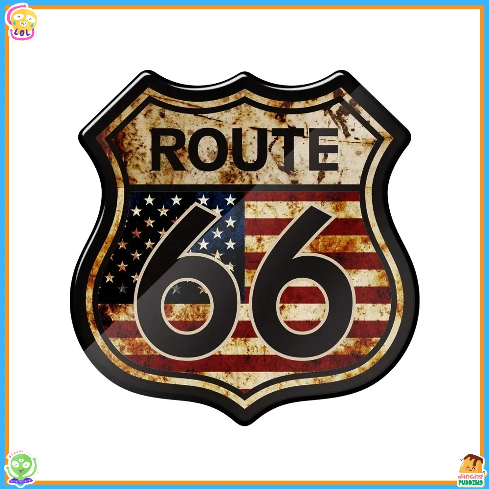 Motorcycle Motorbike Car Vintage Sticker 3D US The Historic Route 66 Stickers Rusty Decals
Motorcycle Motorbike Car Vintage Sticker 3D US The Historic Route 66 Stickers Rusty Decals