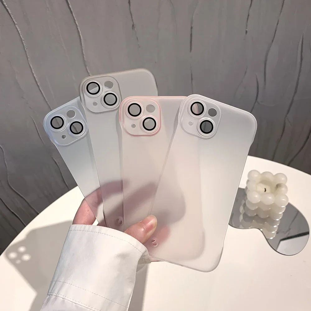 Slim Frameless Phone Case For iPhone 16 15 14 Plus 13 12 Pro Max With Lens Protection Matte Translucency Plastic Back Cover
Slim Frameless Phone Case For iPhone 16 15 14 Plus 13 12 Pro Max With Lens Protection Matte Translucency Plastic Back Cover