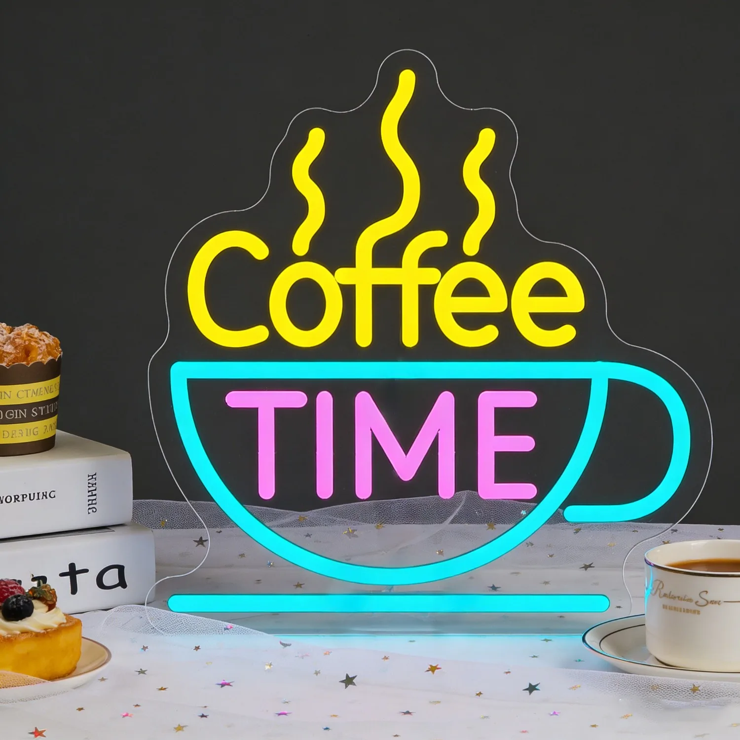 Coffee Time Cup Shape LED Neon Sign USB Dimmable Color Lamp for Coffee Shop Cafe Kitchen Office Breakfast Bar Home Decor Light
Coffee Time Cup Shape LED Neon Sign USB Dimmable Color Lamp for Coffee Shop Cafe Kitchen Office Breakfast Bar Home Decor Light