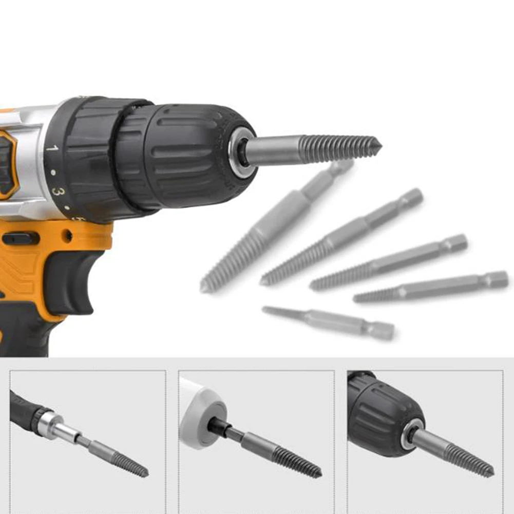 Hexagonal Shank Broken Head Screw Extractor Center Drill Bits Guide Set Broken Damaged Bolt Remover Removal Screwdriver
Hexagonal Shank Broken Head Screw Extractor Center Drill Bits Guide Set Broken Damaged Bolt Remover Removal Screwdriver