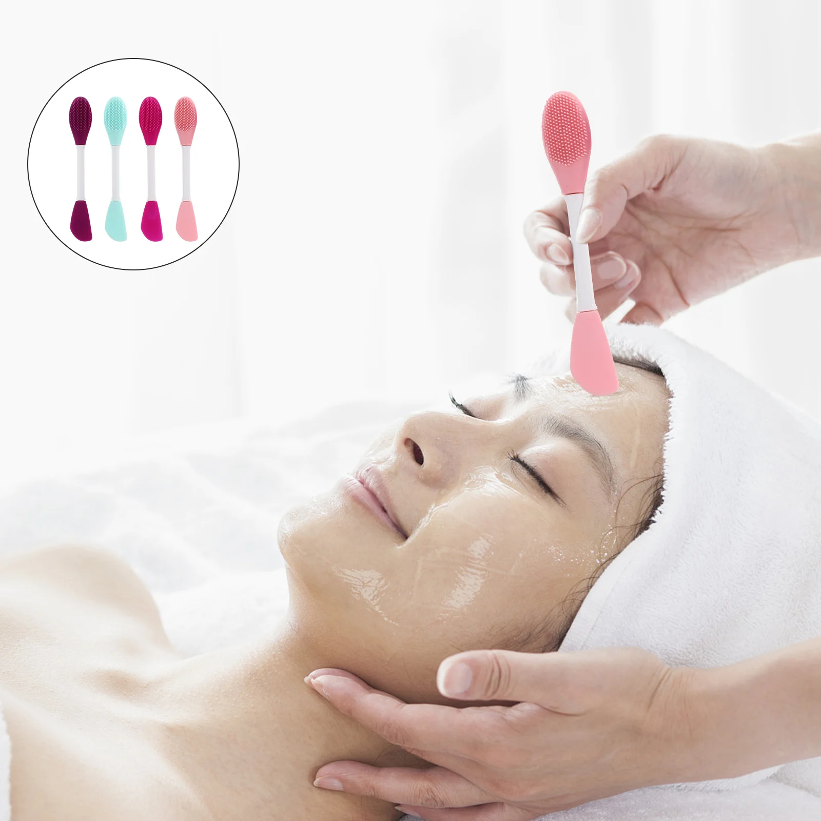 4 Pcs Silicone Mask Brush Face Care Sink Tools Facial Applicators Cream Cleansing Women Silica Gel Mud
4 Pcs Silicone Mask Brush Face Care Sink Tools Facial Applicators Cream Cleansing Women Silica Gel Mud