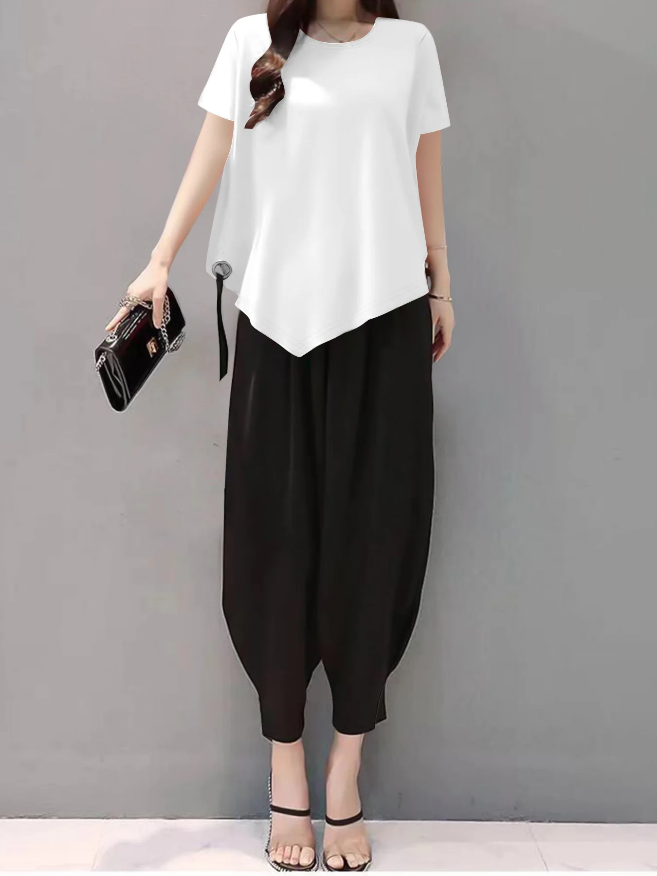 Women's Two-Piece Set Comfortable Loose Tops Fashionable Pants
Women's Two-Piece Set Comfortable Loose Tops Fashionable Pants