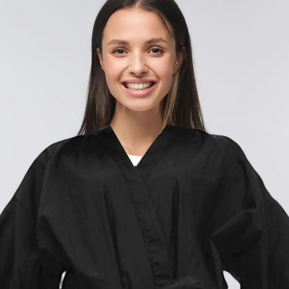 2pcs Haircut Barber Cape Salon Smock Aprons Black Lightweight Breathable Stylist Shampoo Capes Hairdressing Clothes Fast Drying
2pcs Haircut Barber Cape Salon Smock Aprons Black Lightweight Breathable Stylist Shampoo Capes Hairdressing Clothes Fast Drying