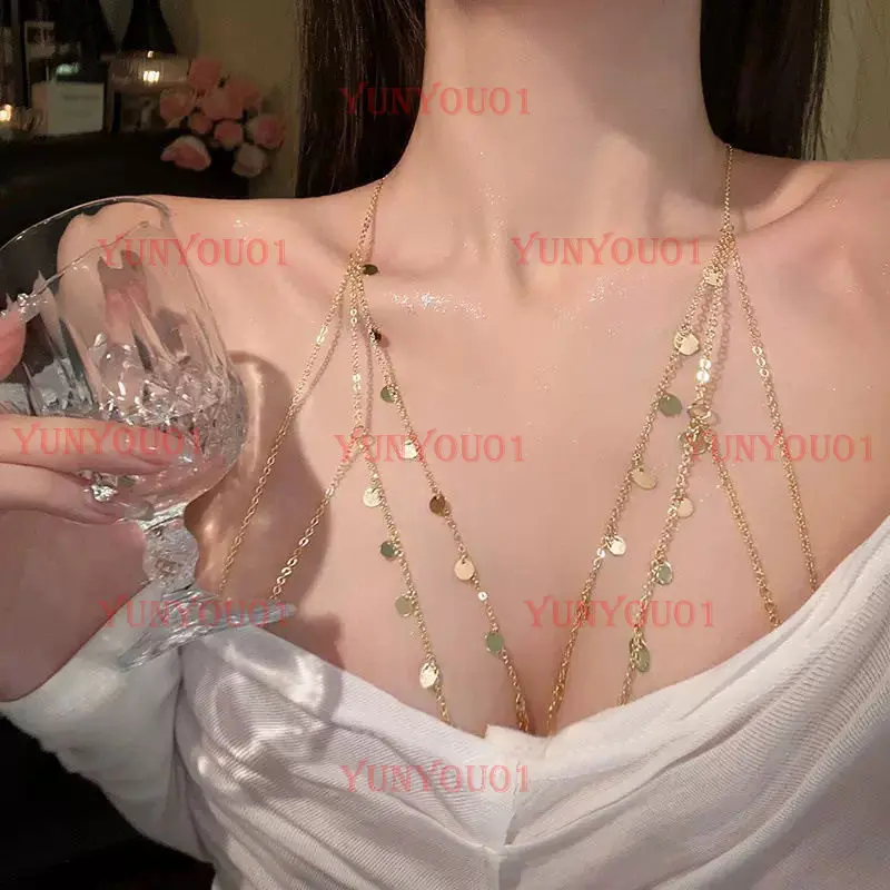 Hot Babes Sexy Sequins Flash Drill Chest Chain Body Chain Niche Pure Desire Wind Collarbone Neck Chain Women's Jewelry
Hot Babes Sexy Sequins Flash Drill Chest Chain Body Chain Niche Pure Desire Wind Collarbone Neck Chain Women's Jewelry