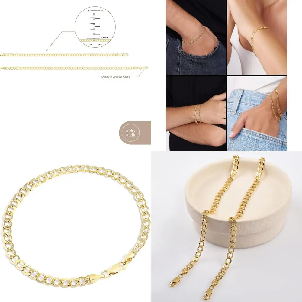 Браслеты-цепочки Майами из 14-каратного золота с кубинскими цепочками — ювелирные изделия из цельного желтого золота для женщин и мужчин размером 4,5 мм и 5,5 мм
Браслеты-цепочки Майами из 14-каратного золота с кубинскими цепочками — ювелирные изделия из цельного желтого золота для женщин и мужчин размером 4,5 мм и 5,5 мм