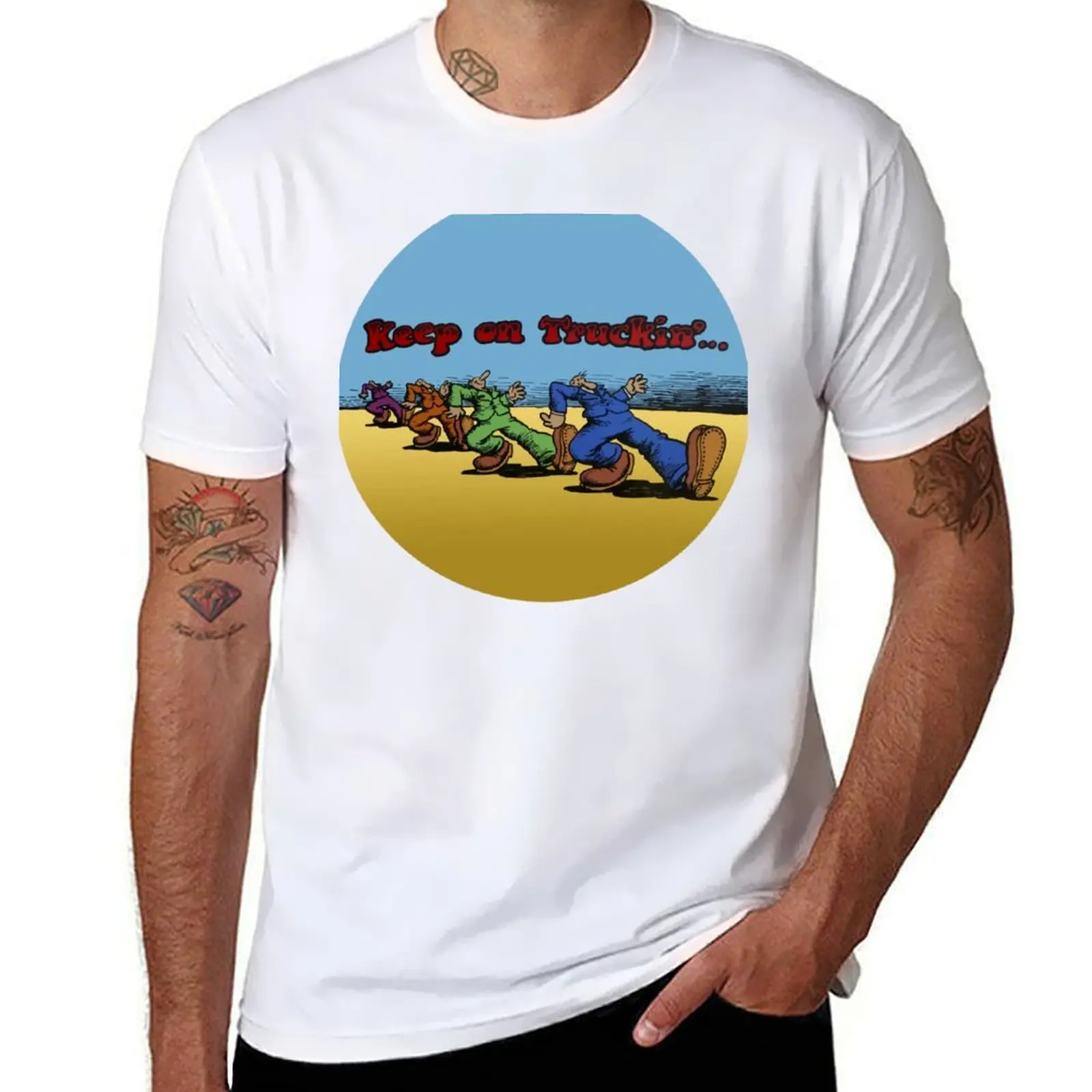 Keep on Truckin'... T-Shirt man t shirt luxury man t shirt cotton T-Shirt 
Keep on Truckin'... T-Shirt man t shirt luxury man t shirt cotton T-Shirt