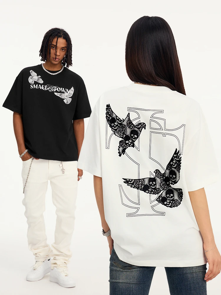 STK SmallTown Kid Lace Peace ort Sve T-irt Embroidered Print ex Summer Trendy Brand Tee Youth ular Loose Fit
STK SmallTown Kid Lace Peace ort Sve T-irt Embroidered Print ex Summer Trendy Brand Tee Youth ular Loose Fit