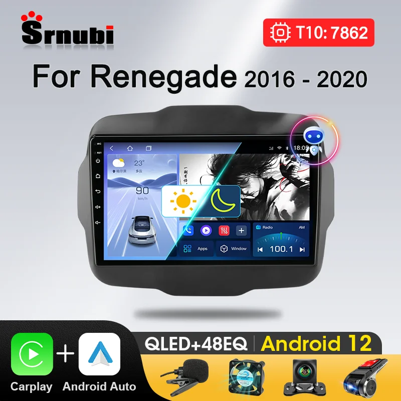 Srnubi Android 12 Carplay For Jeep Renegade 2016 2017 2018 2019 2020 Multimedia Video Player Navigation GPS DVD Stereo Head Unit
Srnubi Android 12 Carplay For Jeep Renegade 2016 2017 2018 2019 2020 Multimedia Video Player Navigation GPS DVD Stereo Head Unit