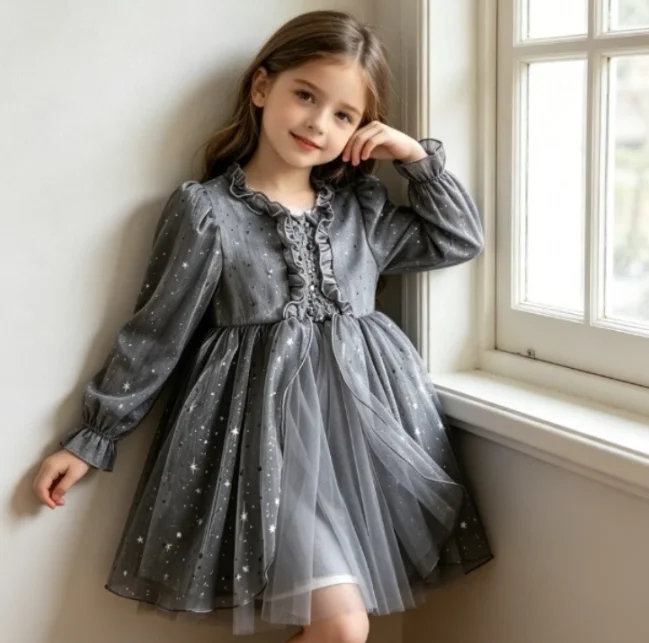 Baby Girl Spring and Autumn New Style Long Sleeve Fashion and Beautiful Dress Mesh Kids Outwear Princess Skirt
Baby Girl Spring and Autumn New Style Long Sleeve Fashion and Beautiful Dress Mesh Kids Outwear Princess Skirt