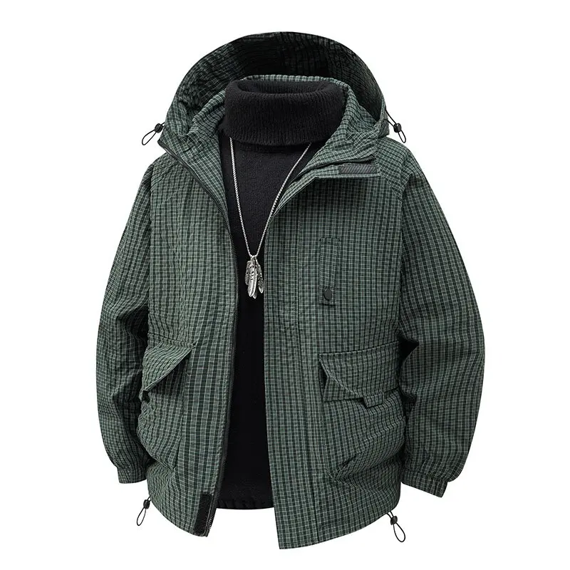 Hooded Jackets Men's Waterproof Outerwear Coats Spring Autumn Solid Color Casual Loose Couple Fashion Hooded Coat Fashion Tops
Hooded Jackets Men's Waterproof Outerwear Coats Spring Autumn Solid Color Casual Loose Couple Fashion Hooded Coat Fashion Tops