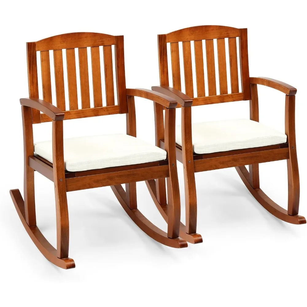 Wooden Rocking Chair with Cushion,Outdoor Indoor Rocking Chair Supports Up to 450 lbs,Chair with Comfortable Backrest
Wooden Rocking Chair with Cushion,Outdoor Indoor Rocking Chair Supports Up to 450 lbs,Chair with Comfortable Backrest
