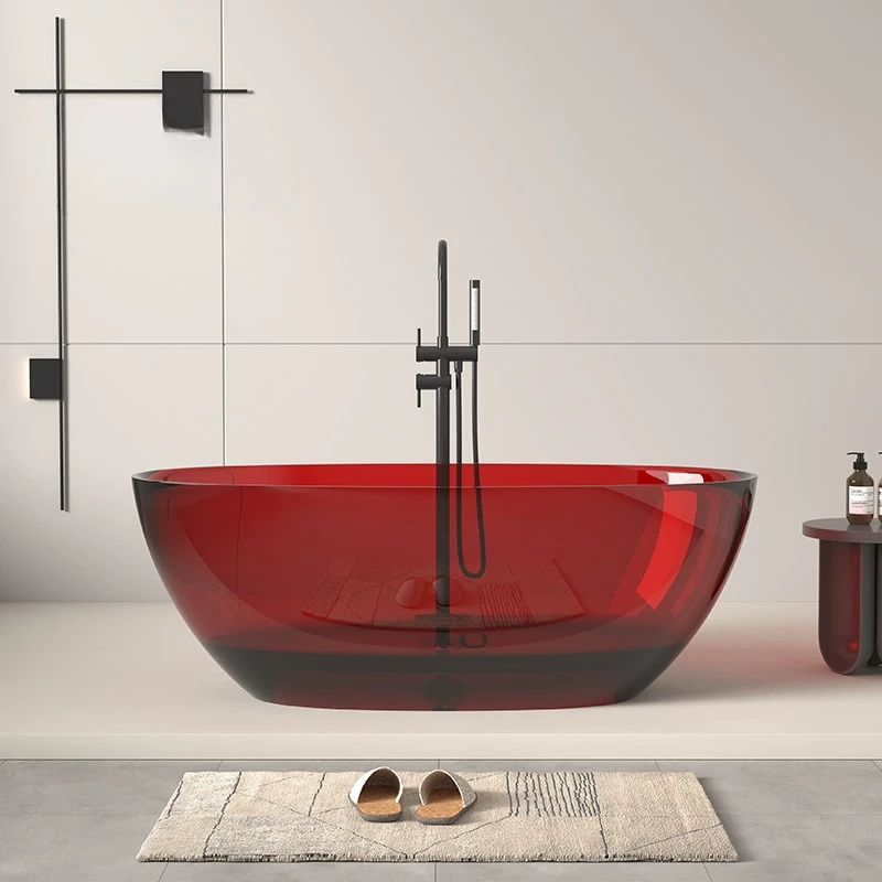 Хрустальная ванна Прозрачная цветная смола Тонкий край Овальная интегрированная ванна для знаменитостей в Интернете Отдельно стоящая ванна
Хрустальная ванна Прозрачная цветная смола Тонкий край Овальная интегрированная ванна для знаменитостей в Интернете Отдельно стоящая ванна