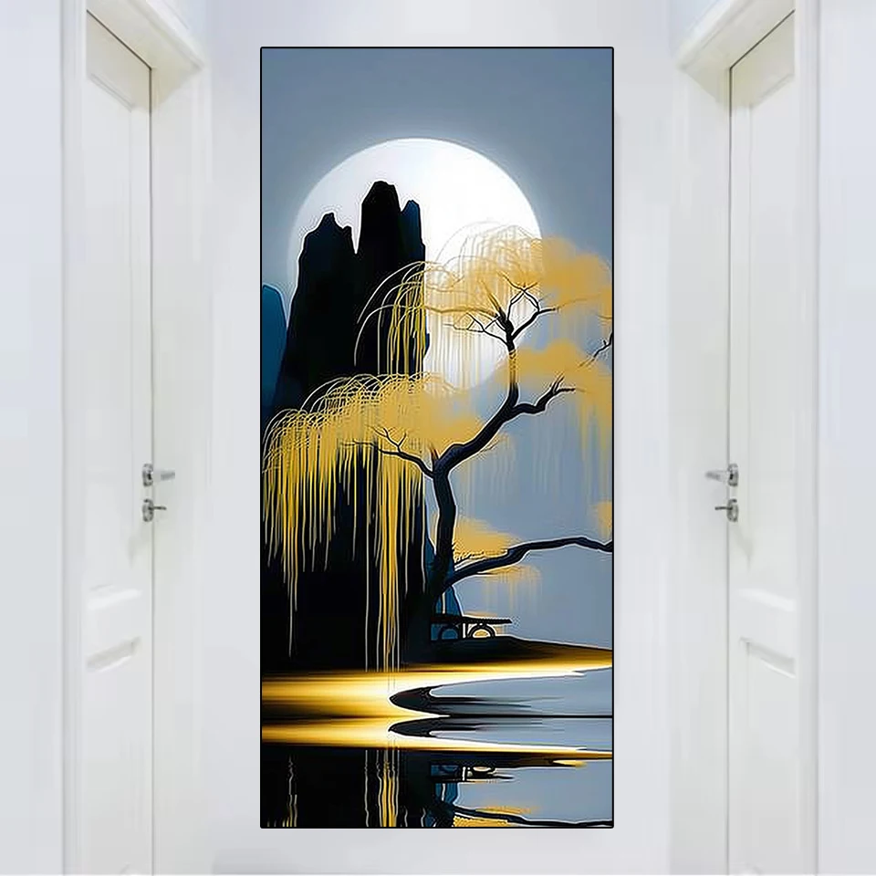 New 5D Diamond Painting Art Good Luck Golden Tree Moon Landscape Painting Full Diamond Mosaic Embroidery Rhinestone Painting
New 5D Diamond Painting Art Good Luck Golden Tree Moon Landscape Painting Full Diamond Mosaic Embroidery Rhinestone Painting