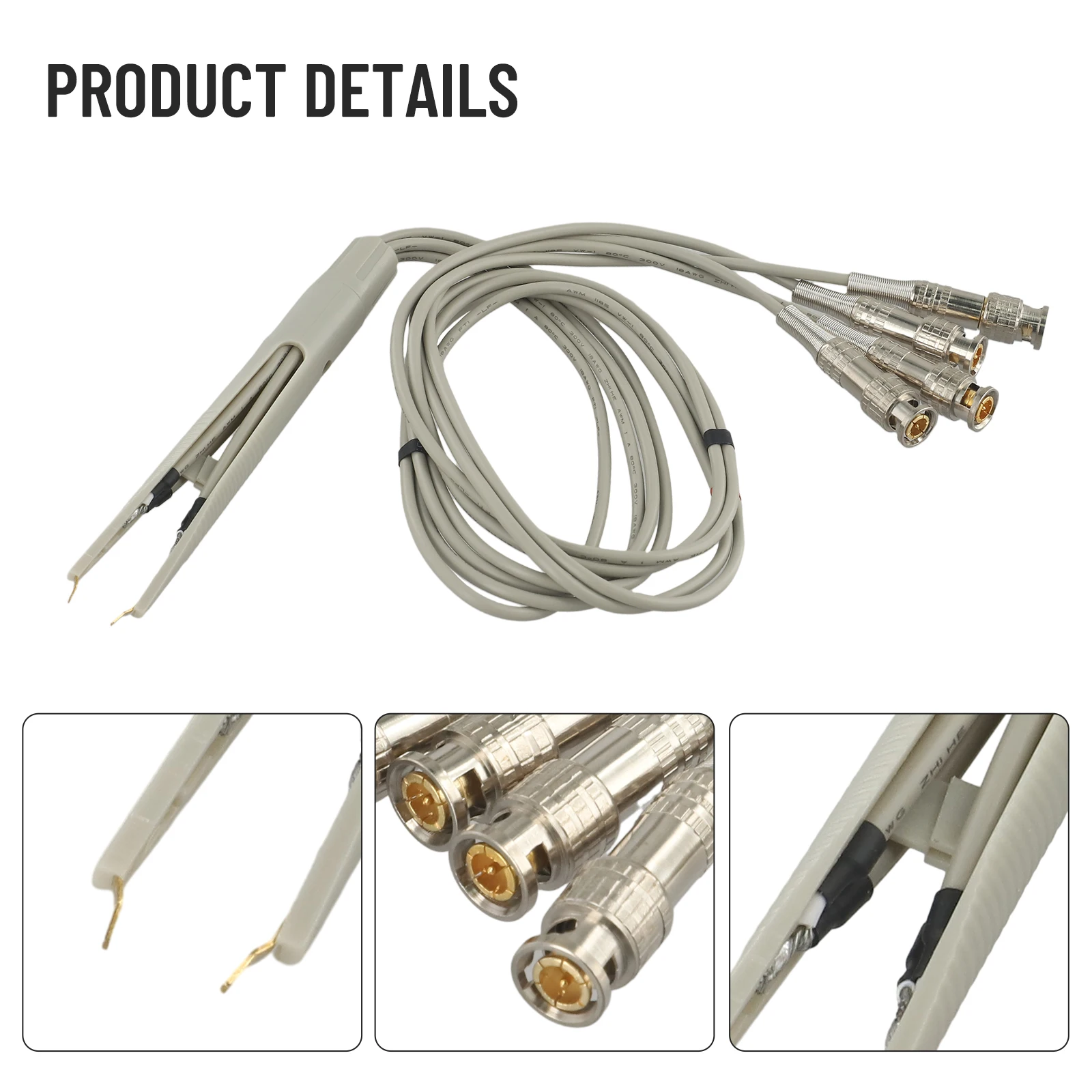 Tools Pack of Four Extended Length (780mm) Gold Plated BNC Kelvin Clips Perfectly Suited for SMD and SMT Devices
Tools Pack of Four Extended Length (780mm) Gold Plated BNC Kelvin Clips Perfectly Suited for SMD and SMT Devices