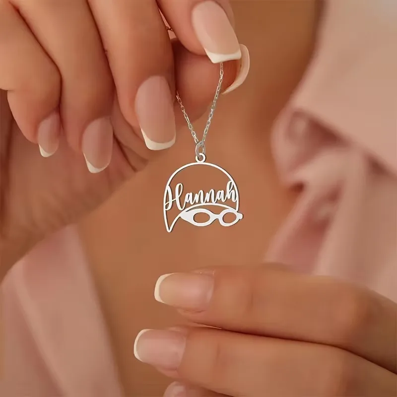 Custom Swim Hat Name Necklaces For Women Men Stainless Steel Customized Necklace Pendant Personalized Neck Chain Jewelry Gift
Custom Swim Hat Name Necklaces For Women Men Stainless Steel Customized Necklace Pendant Personalized Neck Chain Jewelry Gift