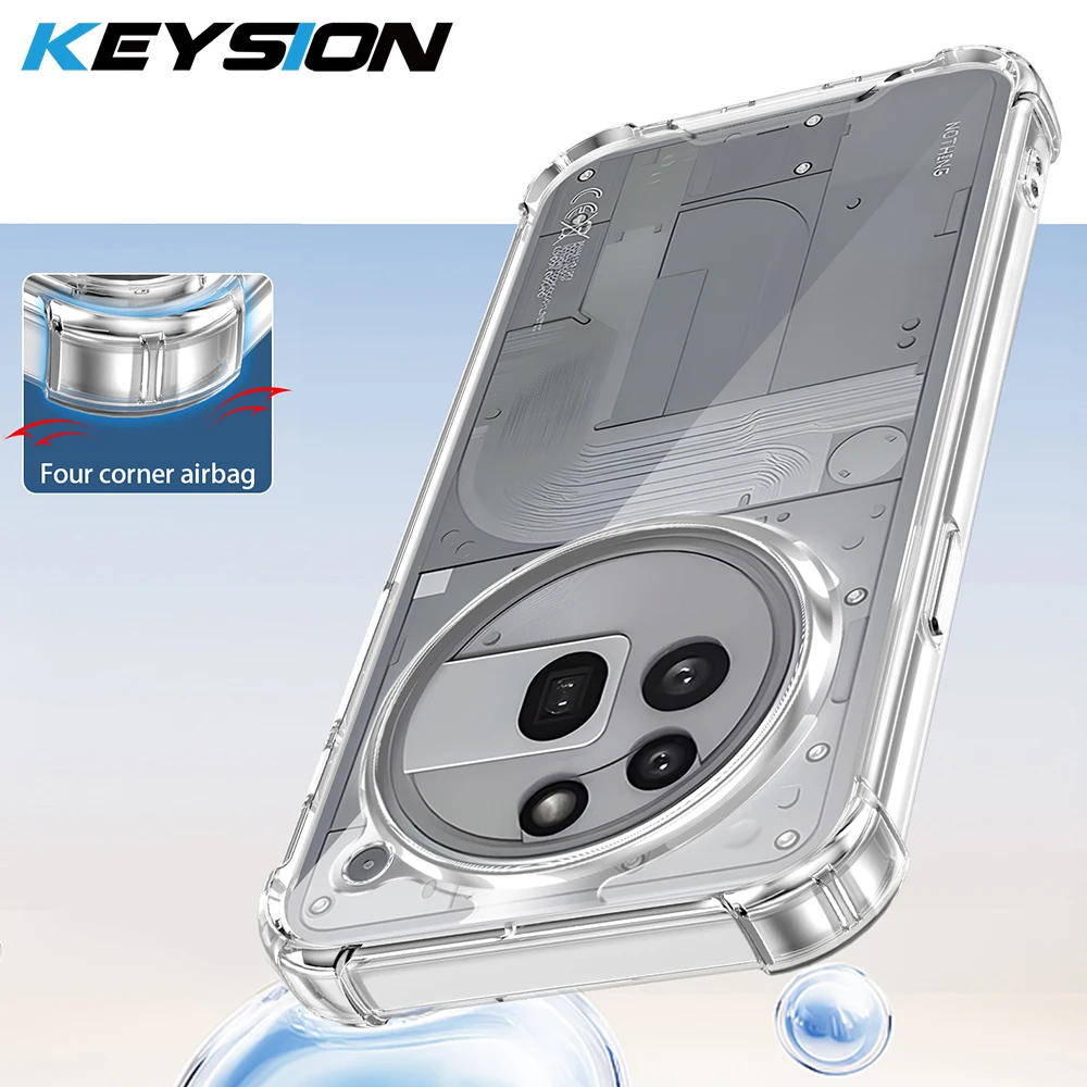 KEYSION Four-Corners Shockproof Transparent Case for Nothing Phone 3A Pro Soft TPU+PC Clear Phone Back Cover for Nothing Phone3A
KEYSION Four-Corners Shockproof Transparent Case for Nothing Phone 3A Pro Soft TPU+PC Clear Phone Back Cover for Nothing Phone3A