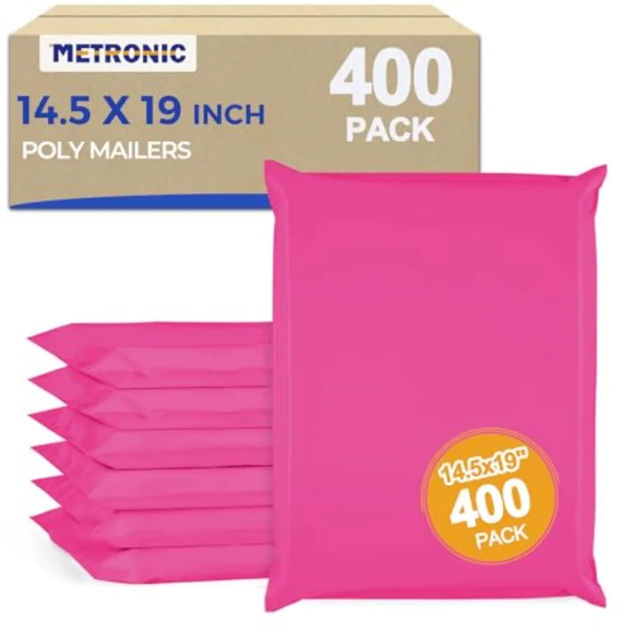 Poly Mailers 14x19 400 Pack, Heavy Duty Shipping Bags Bulk Self Seal Waterproof Tear Resistant Large Mailing Envelopes, Packagi
Poly Mailers 14x19 400 Pack, Heavy Duty Shipping Bags Bulk Self Seal Waterproof Tear Resistant Large Mailing Envelopes, Packagi