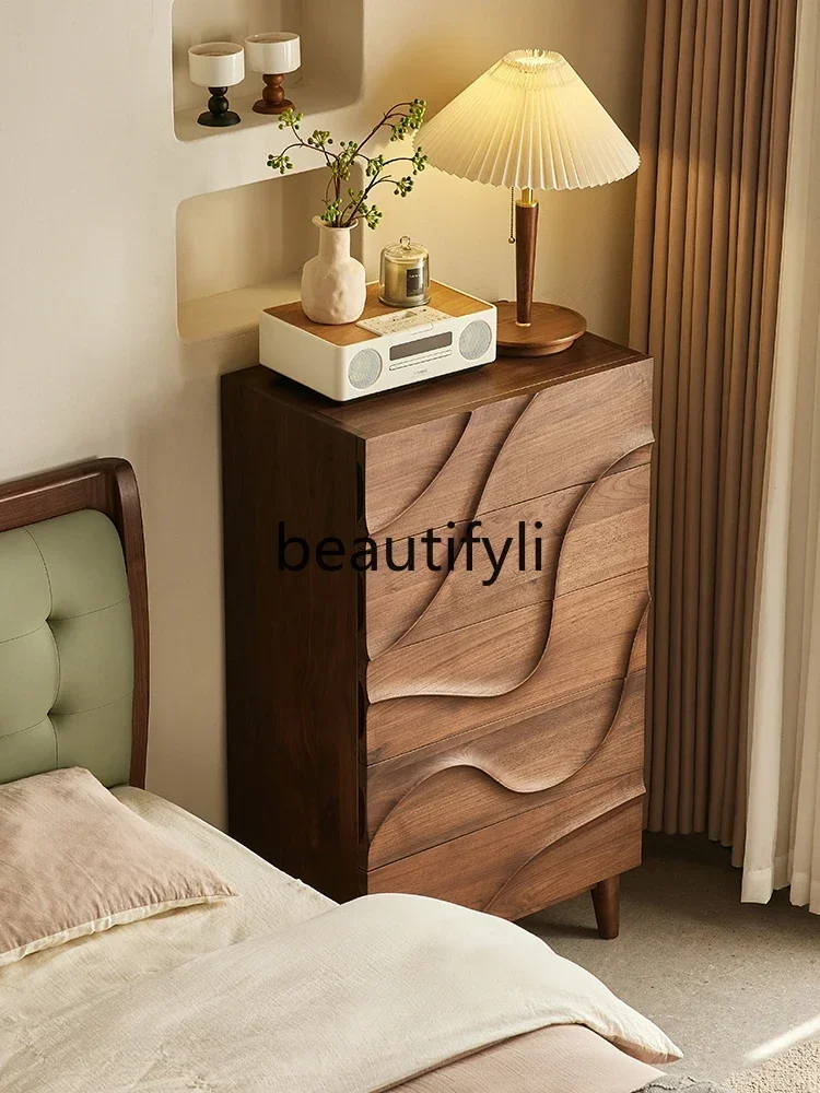 North American black walnut chest of drawers Nordic simple solid wood locker household bedroom
North American black walnut chest of drawers Nordic simple solid wood locker household bedroom