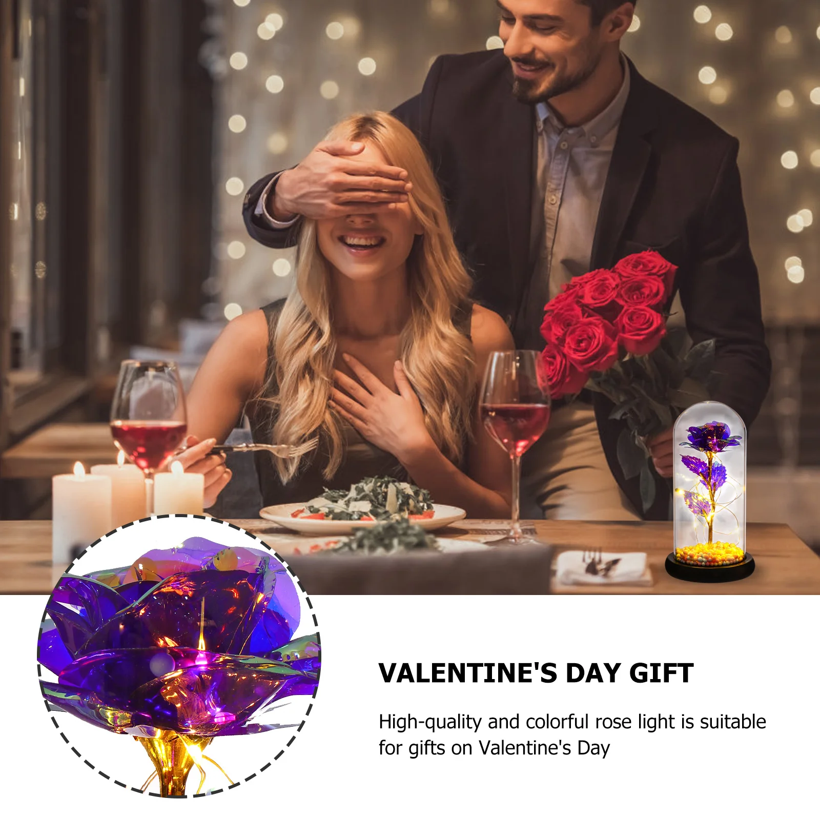 1Pcs Valentine's Rose Lamp Glass Dome Warm Light Decor for Party Night Home Romantic Ambience Gift for Her Rose Lamp
1Pcs Valentine's Rose Lamp Glass Dome Warm Light Decor for Party Night Home Romantic Ambience Gift for Her Rose Lamp