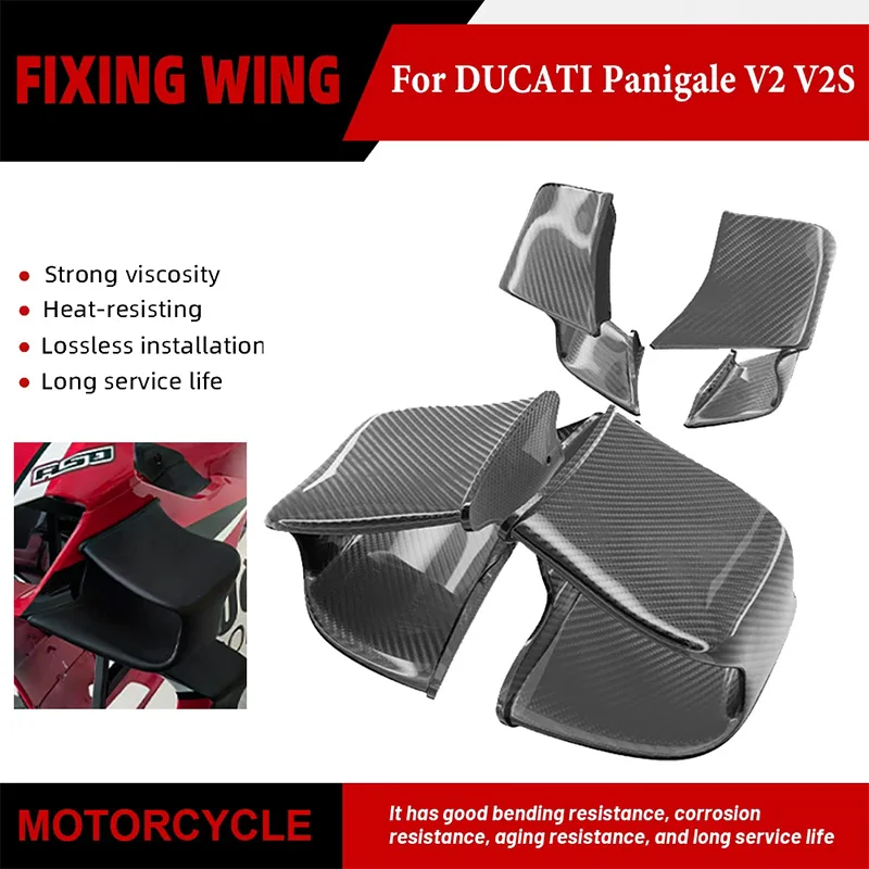 For Ducati Panigale V2 V2S 2020-2024 Carbon Fiber Motorcycle Front Fixed Wing Spoiler Fairing Aerodynamic Winglets Side Wings
For Ducati Panigale V2 V2S 2020-2024 Carbon Fiber Motorcycle Front Fixed Wing Spoiler Fairing Aerodynamic Winglets Side Wings