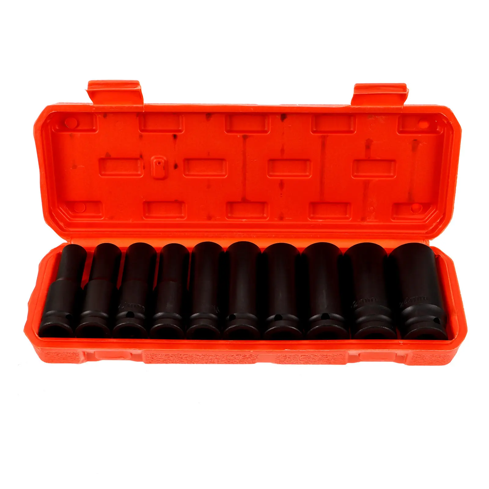 10Pcs Drive Socket Set Impact Extended Socket Auto Repair Tools Complete Set Compact Carry Case Auto Repair Tools
