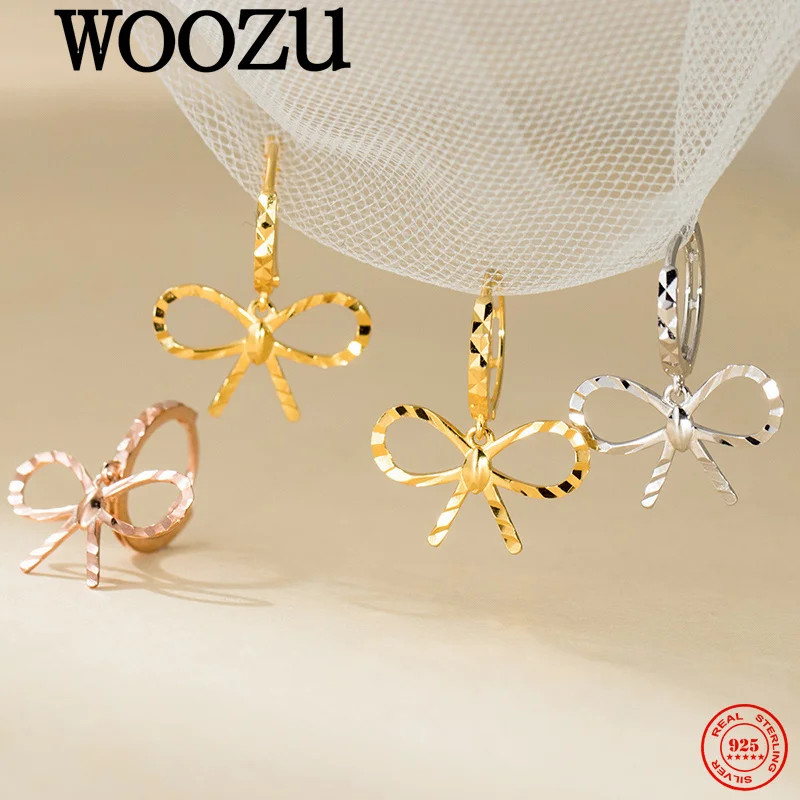WOOZU 925 Sterling Silver Sparkly Car Flower Bow Pendant Hoop Earrings for Women Elegant Charm Fashion Wedding Exquisite Jewelry
WOOZU 925 Sterling Silver Sparkly Car Flower Bow Pendant Hoop Earrings for Women Elegant Charm Fashion Wedding Exquisite Jewelry