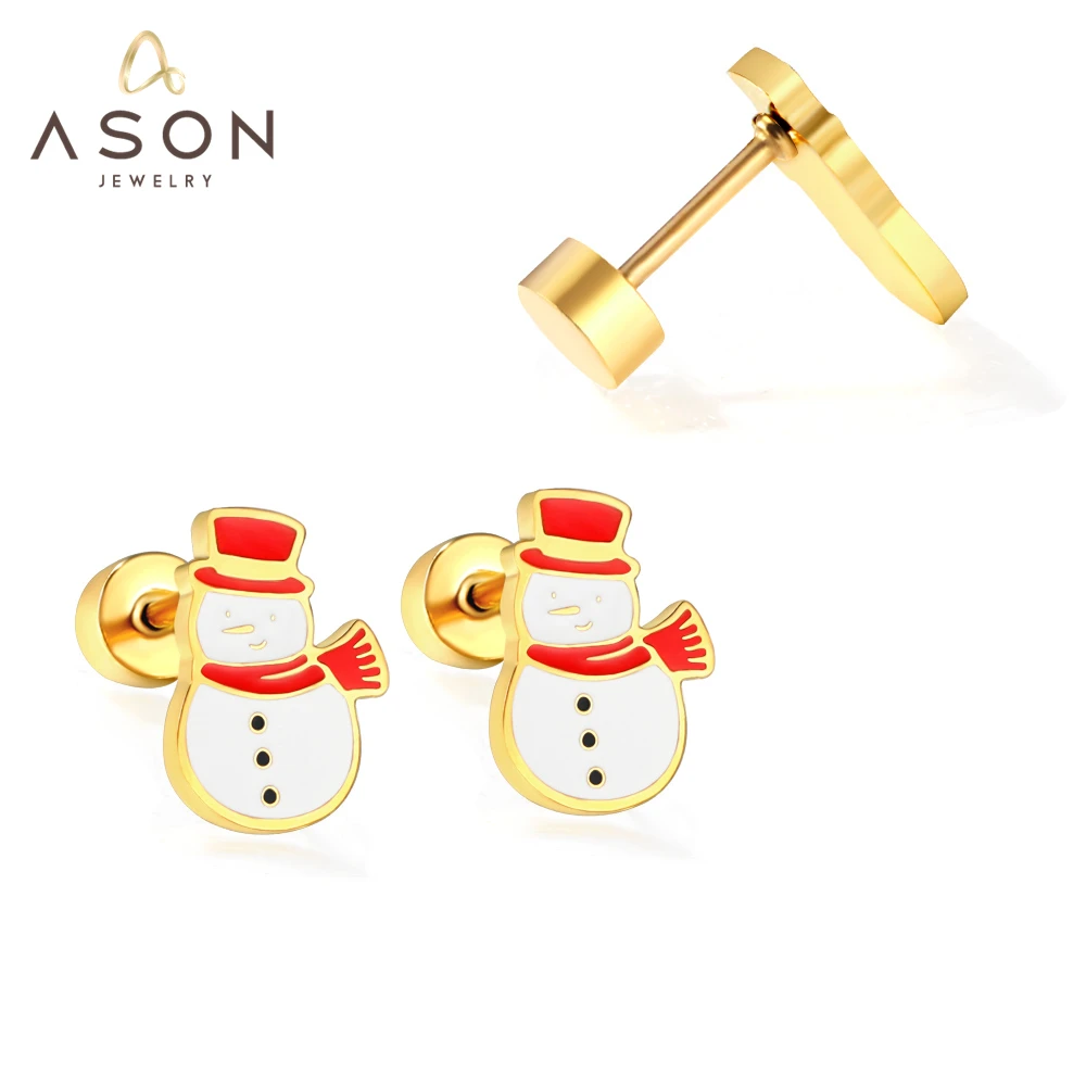 ASONSTEEL 12 Pairs/Lot Christmas Stud Earrings Piercing Gold Color Stainless Steel For Women Girl Jewelry Wholesale Bulk Sale
ASONSTEEL 12 Pairs/Lot Christmas Stud Earrings Piercing Gold Color Stainless Steel For Women Girl Jewelry Wholesale Bulk Sale