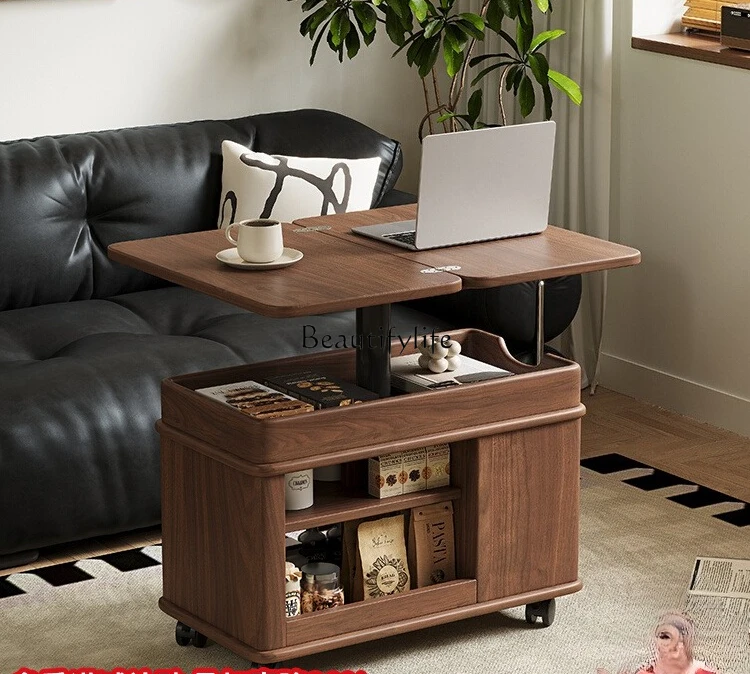 *Living room removable side cart creative solid wood lifting sofa side cabinet 
*Living room removable side cart creative solid wood lifting sofa side cabinet