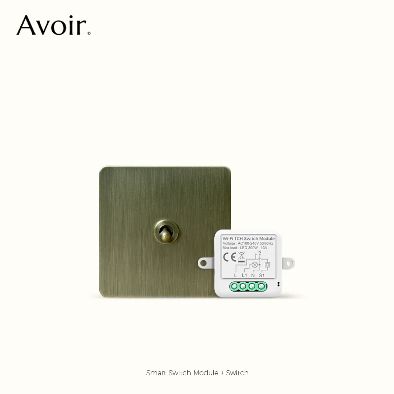Avoir Wifi Wireless Switch Brushed Bronze Metal Panels 220V Push Button Tuya Smart Life Lever Switch Toggle Switches Living Room
Avoir Wifi Wireless Switch Brushed Bronze Metal Panels 220V Push Button Tuya Smart Life Lever Switch Toggle Switches Living Room