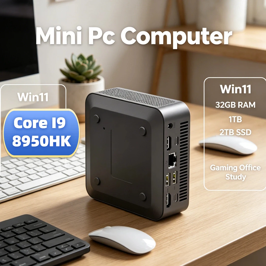 Reliable Quality 4K HD Mini Office Study PC Windows 11 Pro Core I9 8950HK 32GB RAM 1TB 2TB SSD WIFI6 BT5.2 3 Years Warranty
Reliable Quality 4K HD Mini Office Study PC Windows 11 Pro Core I9 8950HK 32GB RAM 1TB 2TB SSD WIFI6 BT5.2 3 Years Warranty
