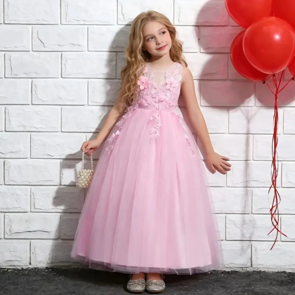 Customize Appliques Flower Girl Dress Ball Gown Tulle Off Shoulder Birthday Wedding Party Dresses First Communion Gowns
Customize Appliques Flower Girl Dress Ball Gown Tulle Off Shoulder Birthday Wedding Party Dresses First Communion Gowns