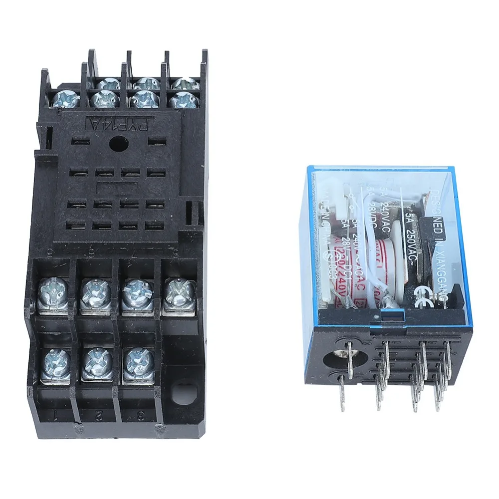 Power Control MY4NJ HH54P MY4NJ Relay 14Pin with Base Small Relay 5A DC12V DC24V AC220V MY4NJ Coil Power Relay DIN Rail Mounting
Power Control MY4NJ HH54P MY4NJ Relay 14Pin with Base Small Relay 5A DC12V DC24V AC220V MY4NJ Coil Power Relay DIN Rail Mounting