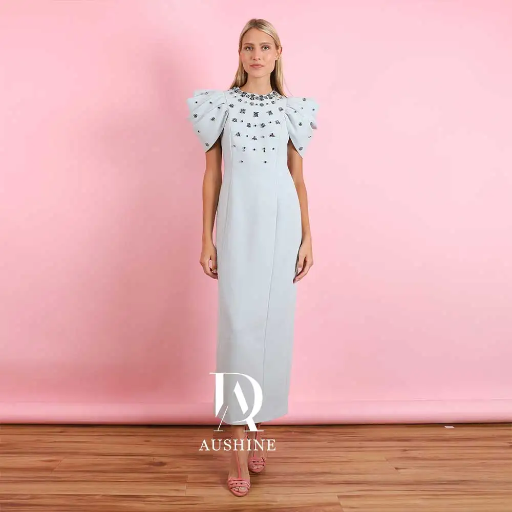 Aushine Dress Luxury Birthday Evening Dress Ankle Length Short Sleeves Summer Elegant Wedding Party Gowns For Women Arab 2024Fu
Aushine Dress Luxury Birthday Evening Dress Ankle Length Short Sleeves Summer Elegant Wedding Party Gowns For Women Arab 2024Fu
