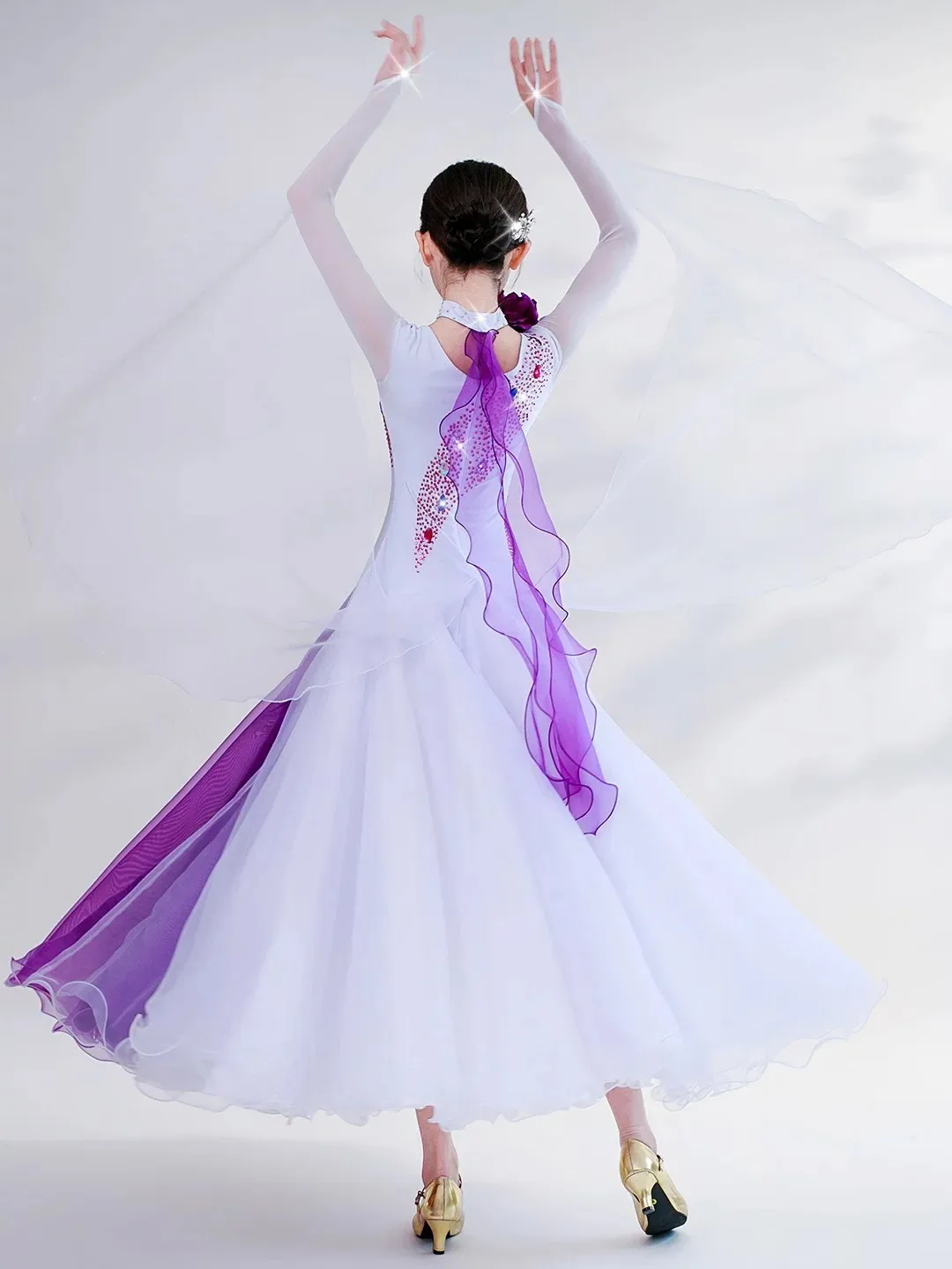 2026 Purple Modern Dance Dress New Style Dress Performance Dress Ballroom Dance Waltz Dress Modern Dance Competition Costumes
2026 Purple Modern Dance Dress New Style Dress Performance Dress Ballroom Dance Waltz Dress Modern Dance Competition Costumes