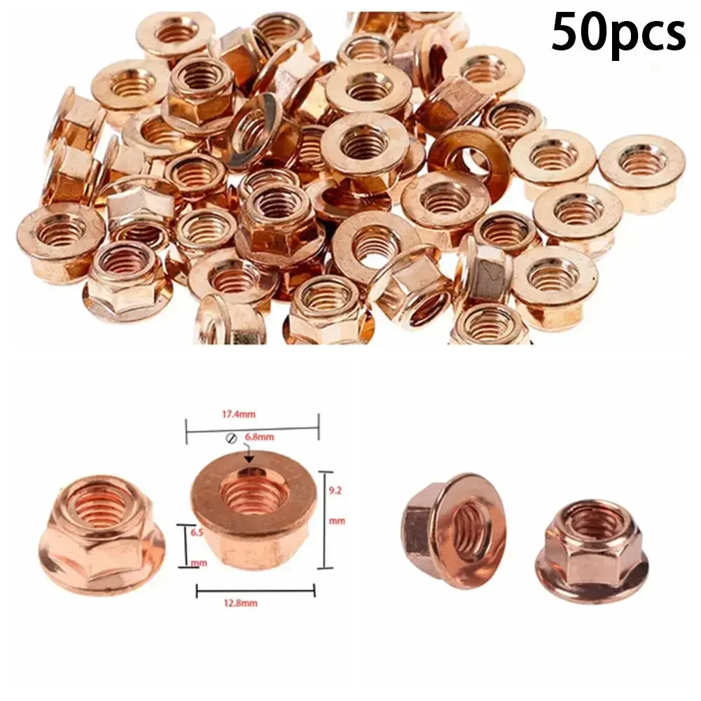 50PCS Car Exhaust Manifold Lock Nuts Copper Plated M8x1.25 Fit For BMW 2024 Hot Sale Brand New And High Quality
50PCS Car Exhaust Manifold Lock Nuts Copper Plated M8x1.25 Fit For BMW 2024 Hot Sale Brand New And High Quality