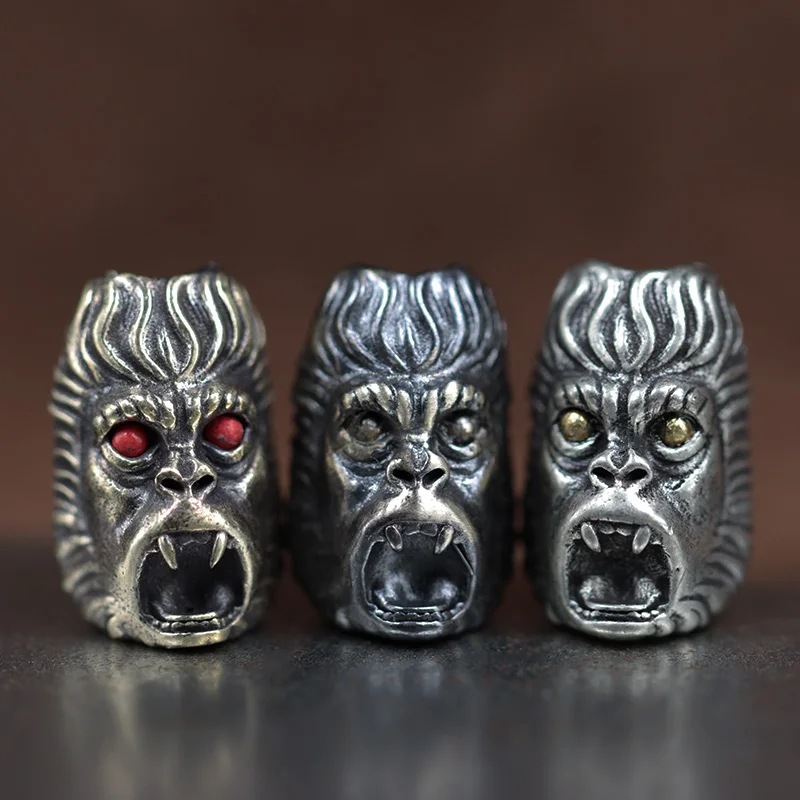 Gorilla Head Sculpture Brass Knife Beads EDC DIY Paracord Woven Bracelets Lanyard Pendants Accessories Outdoor Tool Hangings
Gorilla Head Sculpture Brass Knife Beads EDC DIY Paracord Woven Bracelets Lanyard Pendants Accessories Outdoor Tool Hangings