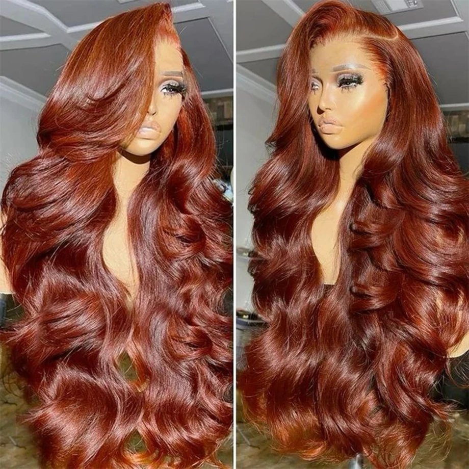 #33 Reddish Brown Colored 13x6 HD Lace Frontal Wig 100% Human Hair Wigs for Black Women 13x4 Transparent Lace Front Color Wig
#33 Reddish Brown Colored 13x6 HD Lace Frontal Wig 100% Human Hair Wigs for Black Women 13x4 Transparent Lace Front Color Wig