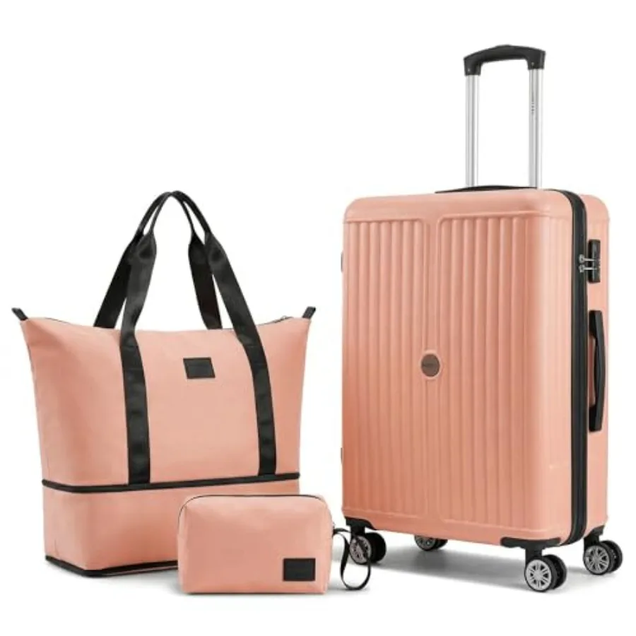 Light Pink 3-Piece ABS+PC Hardside Luggage Set with Spinner Wheels TSA Lock Lightweight Carry-On Suitcase Duffel Organizer for
Light Pink 3-Piece ABS+PC Hardside Luggage Set with Spinner Wheels TSA Lock Lightweight Carry-On Suitcase Duffel Organizer for