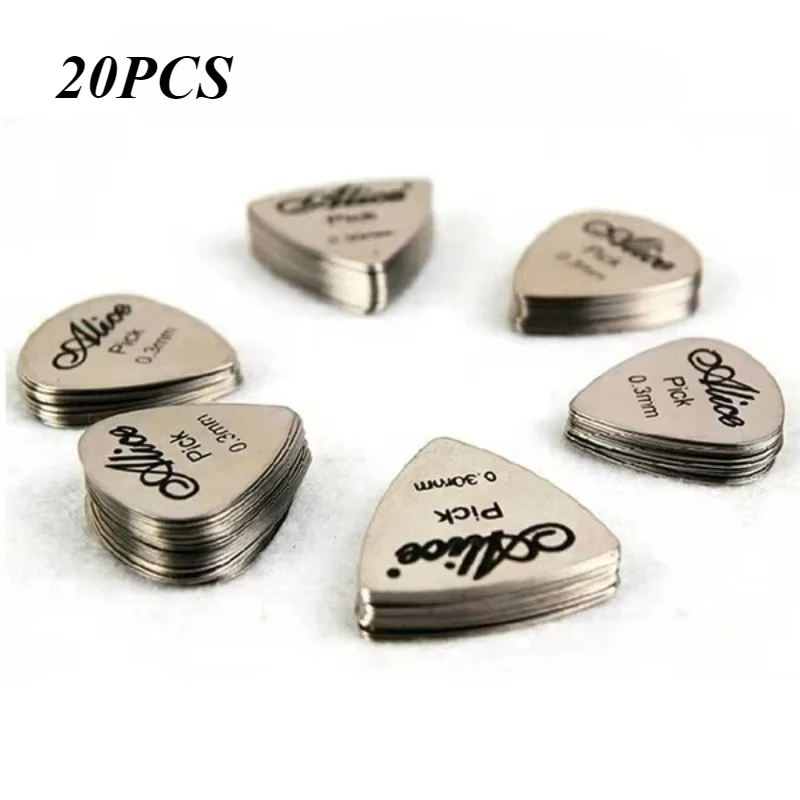 New 20 Pcs Metal Guitar Pick 0.3mm Thin Durable Silver Color Professional Bass Ukelele Picks Wholesale
New 20 Pcs Metal Guitar Pick 0.3mm Thin Durable Silver Color Professional Bass Ukelele Picks Wholesale
