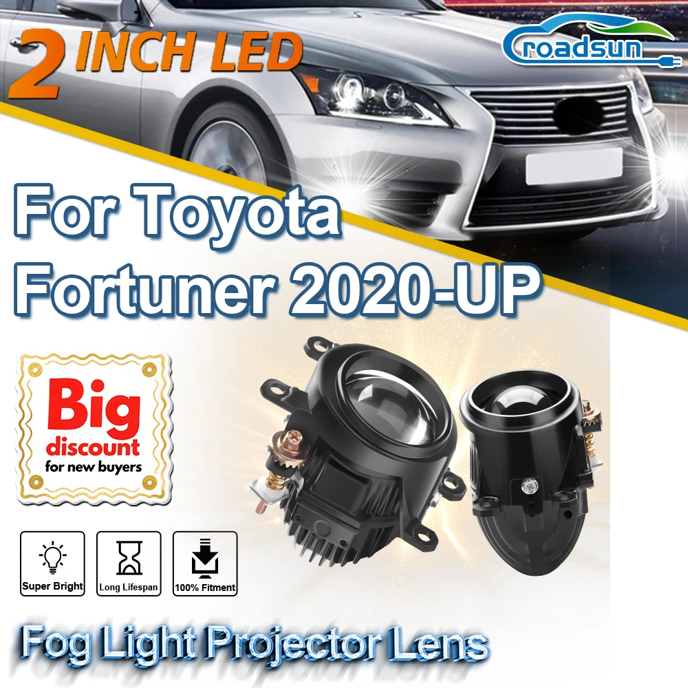 ROADSUN 2.0 Inch Bi LED Mini PTF Fog Light Projector Lens Assembly LED Fog Lamp Bulb Car Accessories For Toyota Fortuner 2020-UP 
ROADSUN 2.0 Inch Bi LED Mini PTF Fog Light Projector Lens Assembly LED Fog Lamp Bulb Car Accessories For Toyota Fortuner 2020-UP