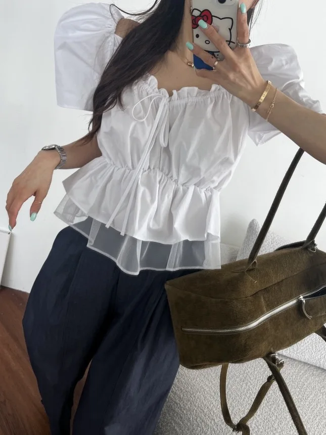 Slimming Fashionable Women's Shirt Square Collar Bubble Sleeve Short Length Korean Style Chic Summer New Style Floral De...
Slimming Fashionable Women's Shirt Square Collar Bubble Sleeve Short Length Korean Style Chic Summer New Style Floral De...
