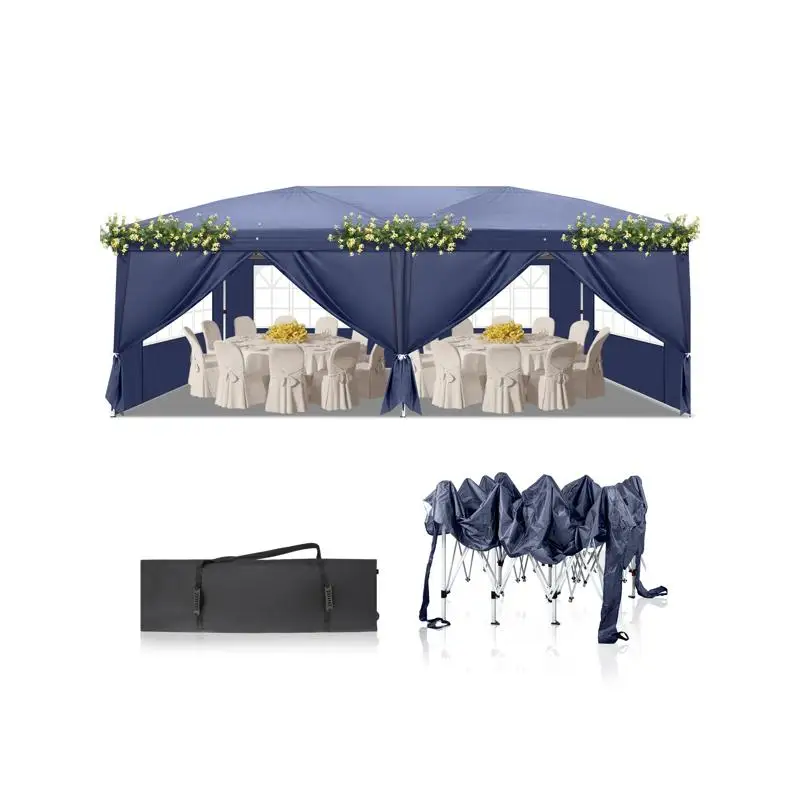 Водонепроницаемая складная палатка 3x6 м с 4 окнами — синий портативный уличный навес
Водонепроницаемая складная палатка 3x6 м с 4 окнами — синий портативный уличный навес