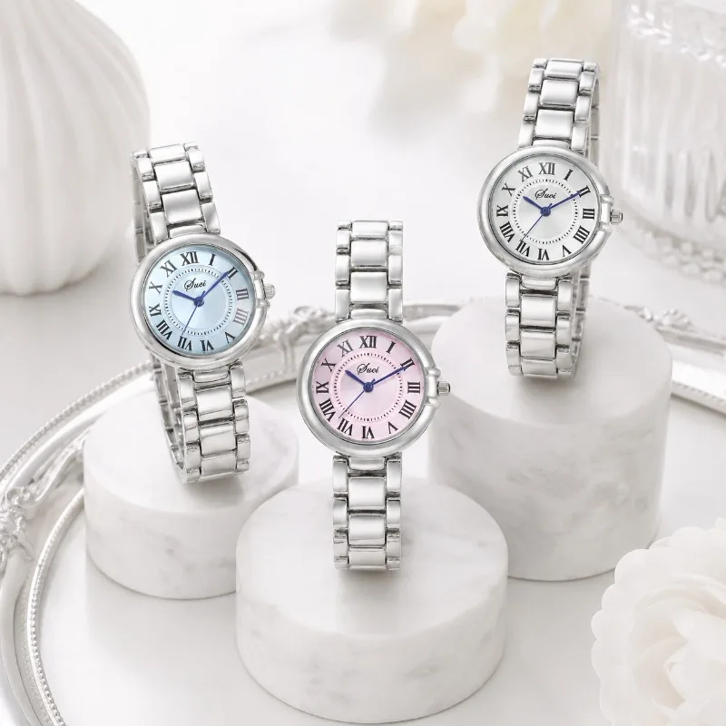 Luxury Women's Watch Top Brand Fashion Round Roman Number Dial Quartz Ladies Wristwatch Elegant Stainless Steel Band Clock Gift
Luxury Women's Watch Top Brand Fashion Round Roman Number Dial Quartz Ladies Wristwatch Elegant Stainless Steel Band Clock Gift