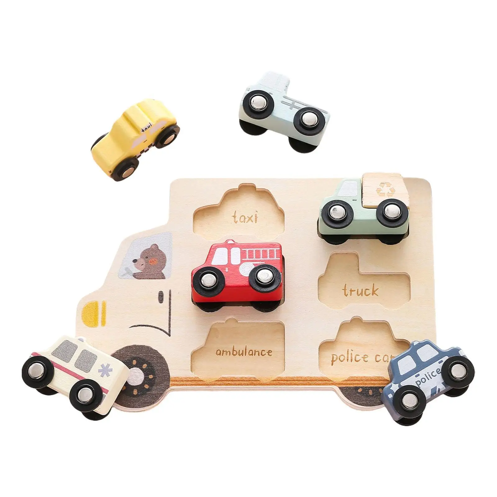 Wooden Vehicle Puzzle Montessori Educational Imagination Shape Matching Wooden Shape Puzzle for Toddlers
Wooden Vehicle Puzzle Montessori Educational Imagination Shape Matching Wooden Shape Puzzle for Toddlers